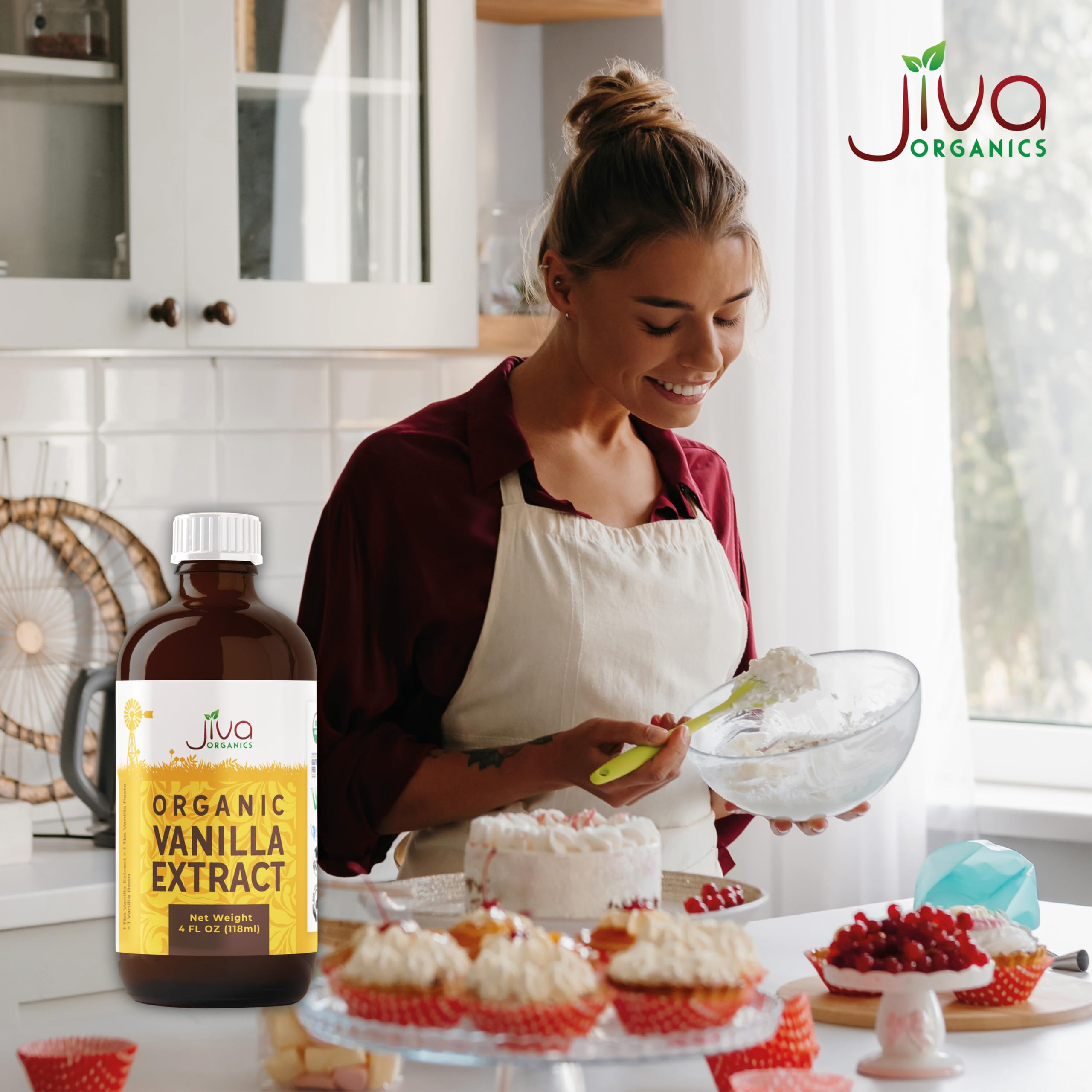 Jiva Organics vanilla dessert dish showcasing rich vanilla aroma.