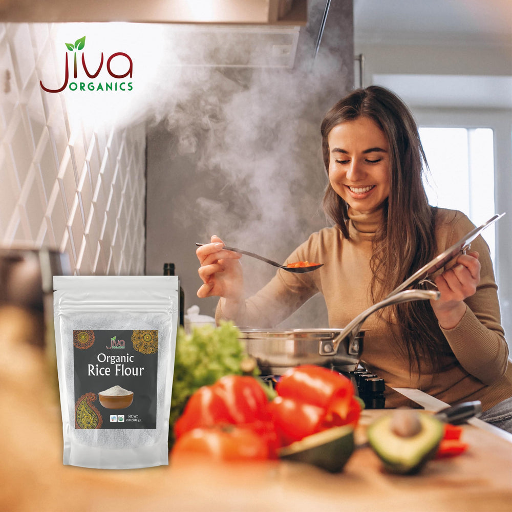 Product of India origin for Jiva Organics white rice flour