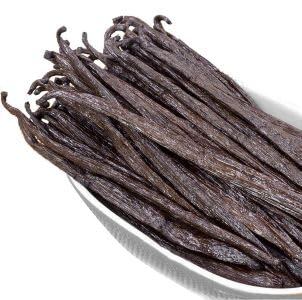JL Gourmet Imports Madagascar vanilla beans, pliable and ready for easy splitting for extract.