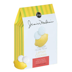J&amp;M Foods lemon cookies pack shot showing bright citrus cookies for on-the-go snacking