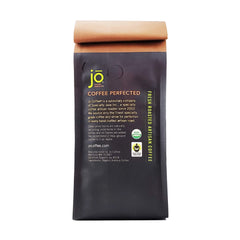 Jo Coffee dark French roast beans deliver bold aroma and smooth finish.