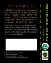 Jo Coffee NO FUN JO DECAF cup-ceremony setup for brewing