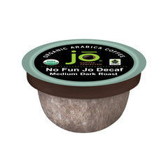 Jo Coffee No Fun Jo Decaf pod front view for easy K-Cup brewing