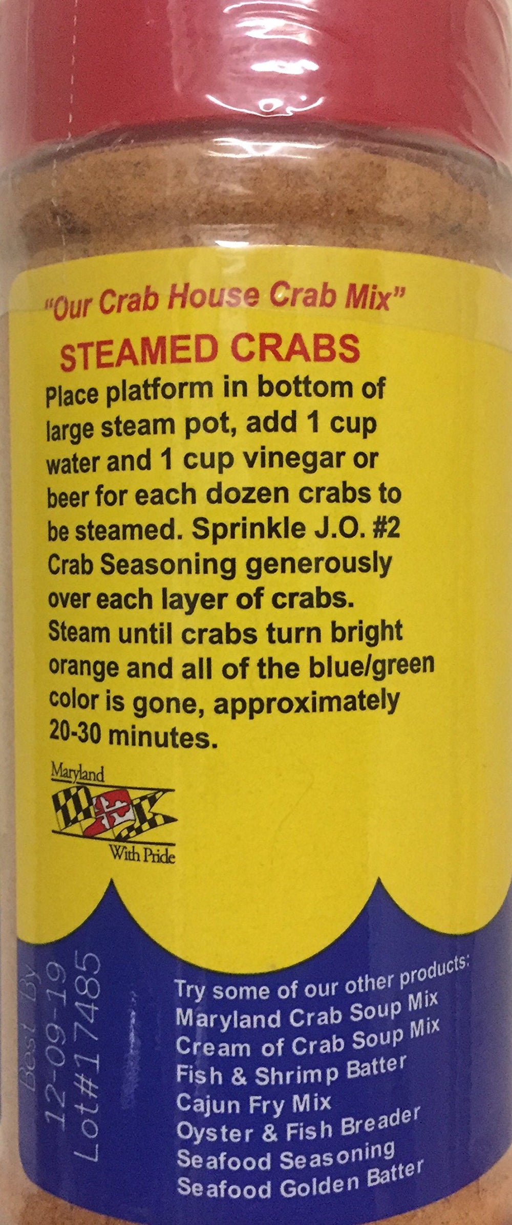 J.O. Crab Seasoning spice jar — versatile flavor for seafood boils