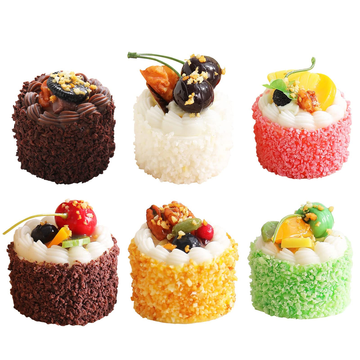 Joeabor fake cupcakes with powder tops for vibrant display in stores or homes