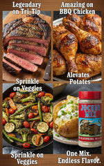 Jocko's Santa Maria label close-up emphasizes authentic California barbecue blend.