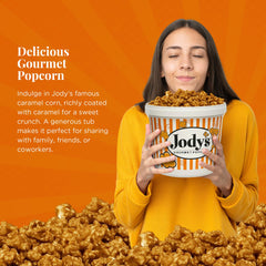 Virginia-made Jody's popcorn on display, emphasizing craft and freshness.