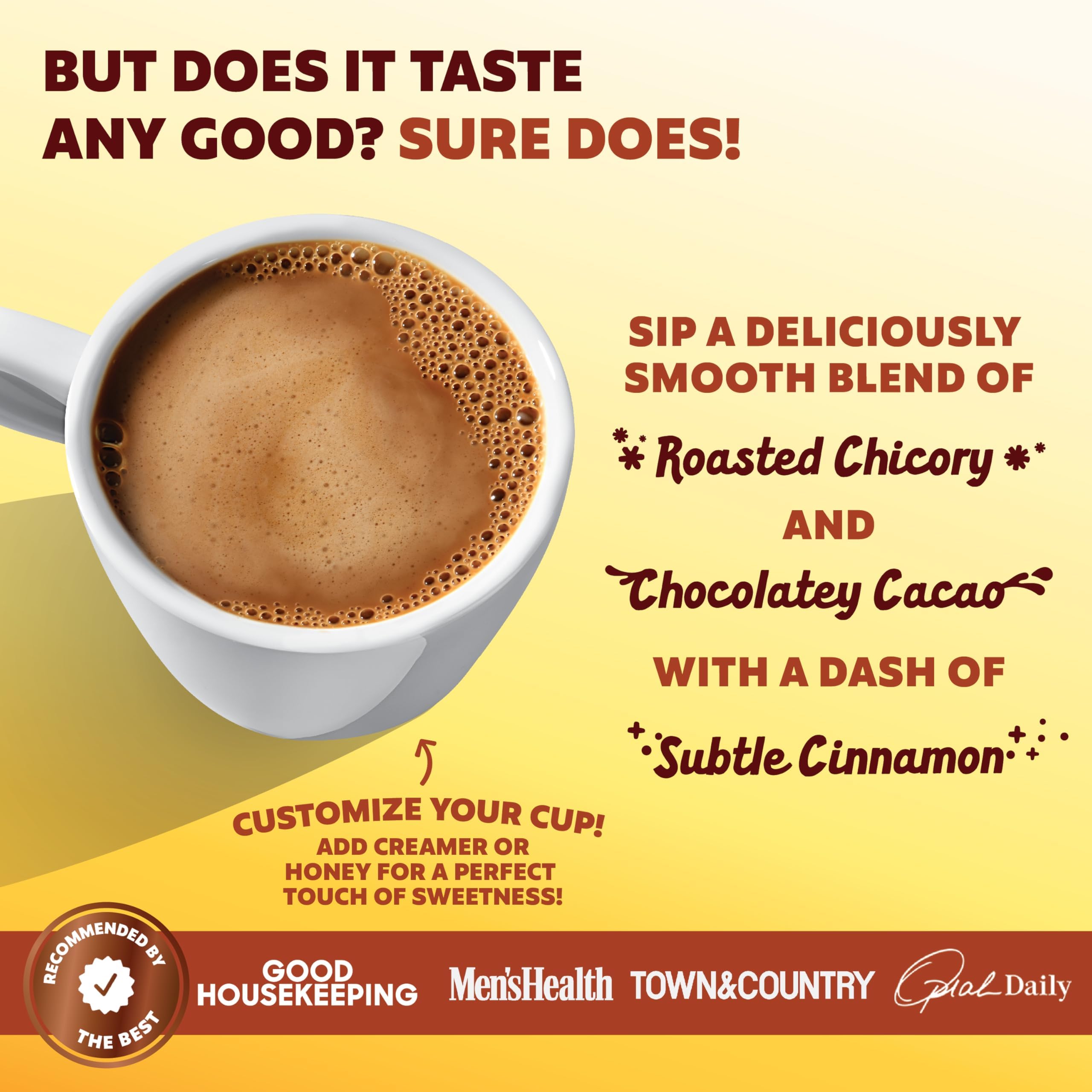 Joe'y instant mix dissolving easily for hot or cold drinks