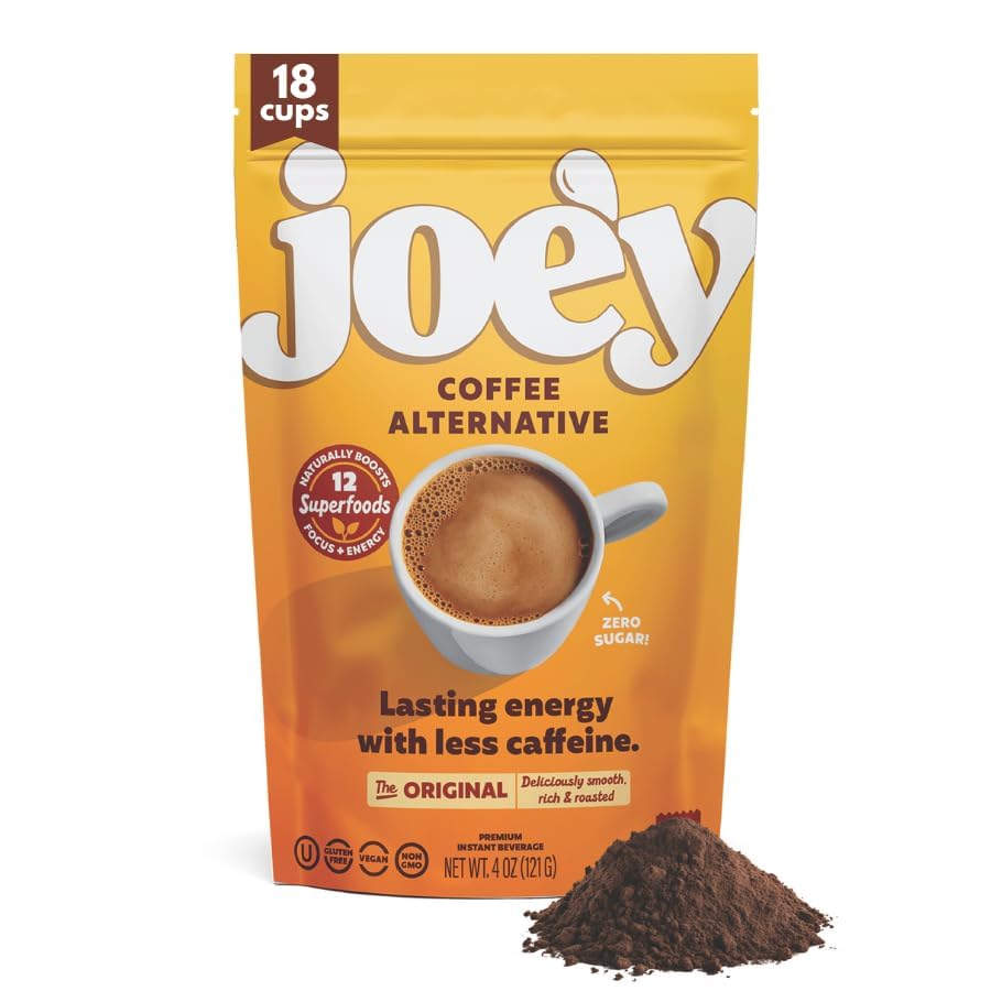 Joey Mushroom Coffee Alternative in a mug for smooth, focused mornings.