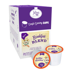Joffrey's Breakfast Blend beans - medium roast with balanced flavor, ideal for daily drip.
