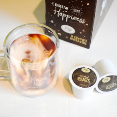 Ground Joffrey's Disney French Roast coffee ready for pour-over