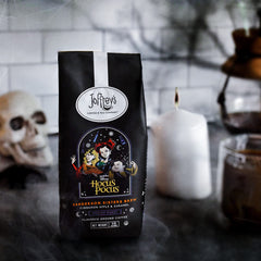 Joffrey's Disney Hocus Pocus Sanderson Sisters Brew ground coffee closeup, great for French press