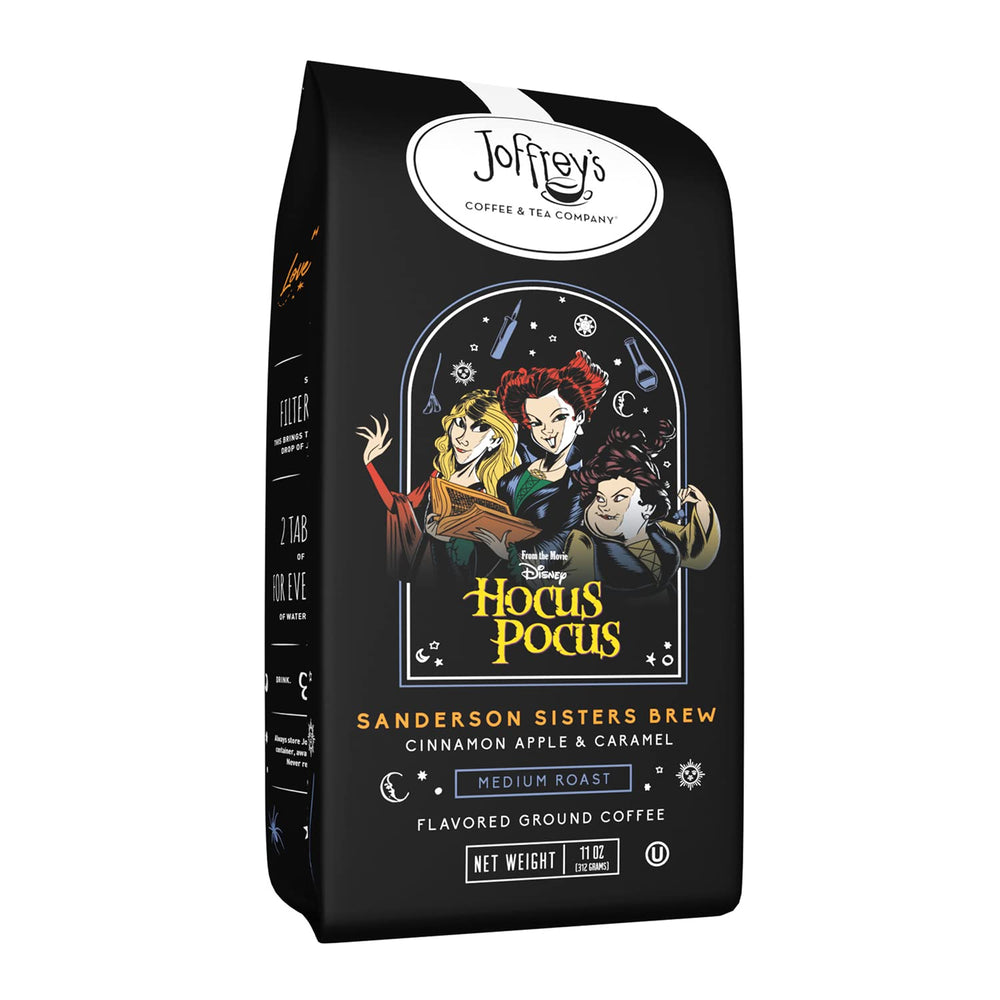 Joffrey's Disney Hocus Pocus Sanderson Sisters Brew pack shot, ideal for cozy fall mornings