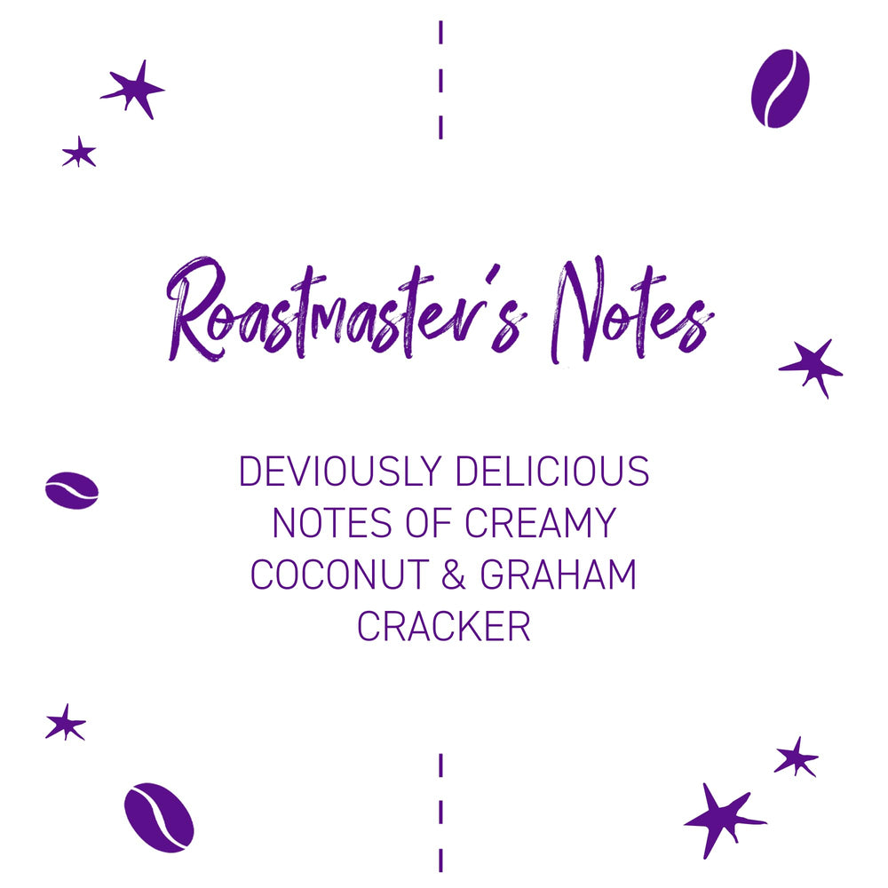 Joffrey's Roastmaster crafts Stitch Coconut Craze with careful roasting for peak flavor.