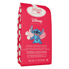 Joffrey's Stitch Coconut Craze coffee bag displays creamy coconut notes for a tropical aroma.