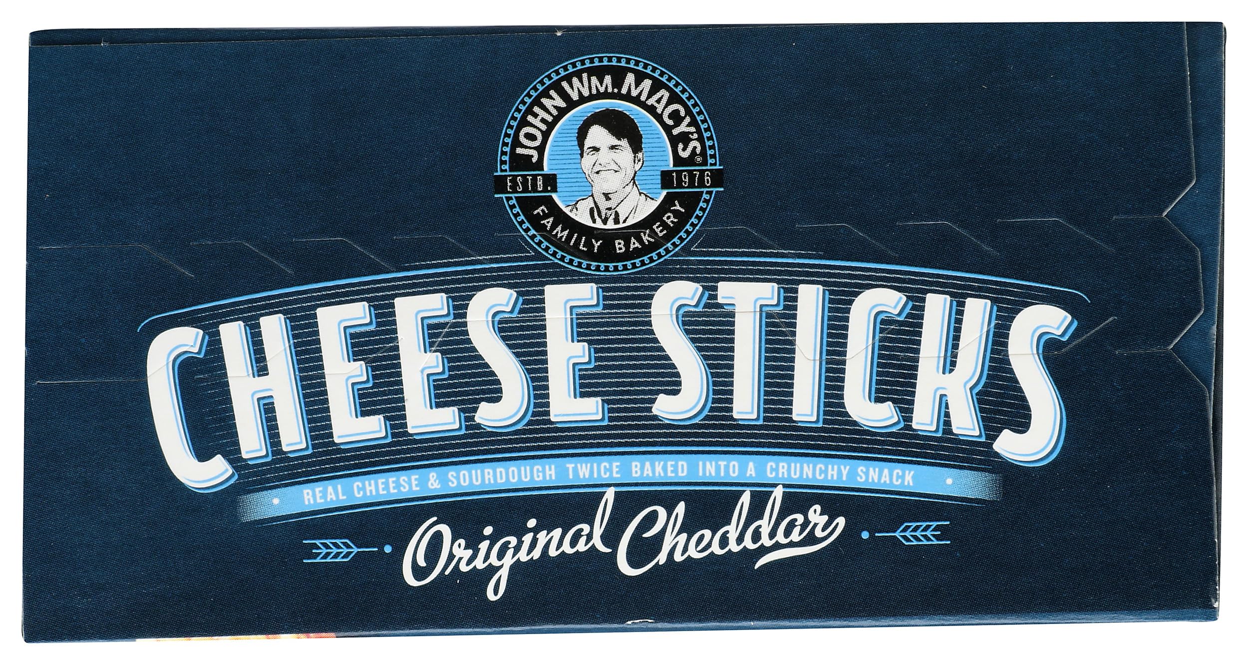 John WM. Macy's Macys Cheesestick Cheddar in a lunchbox for satisfying, savory moments.