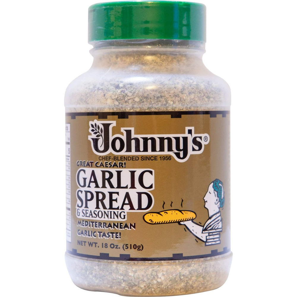 Johnny's Garlic Spread and Seasoning Parmesan-jar highlights bold garlic and cheese flavor for bread