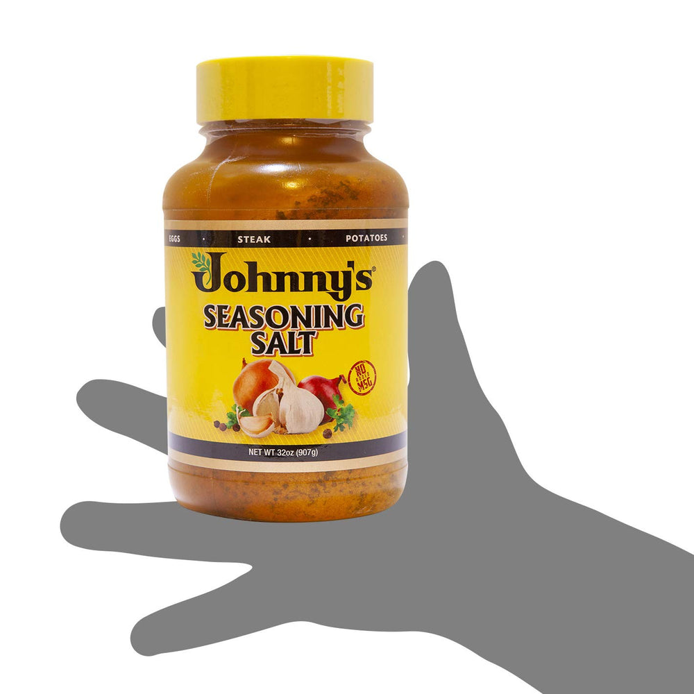 Johnny's Seasoning Salt kitchen-shelf suggests a trusted Pacific Northwest staple for everyday meals.