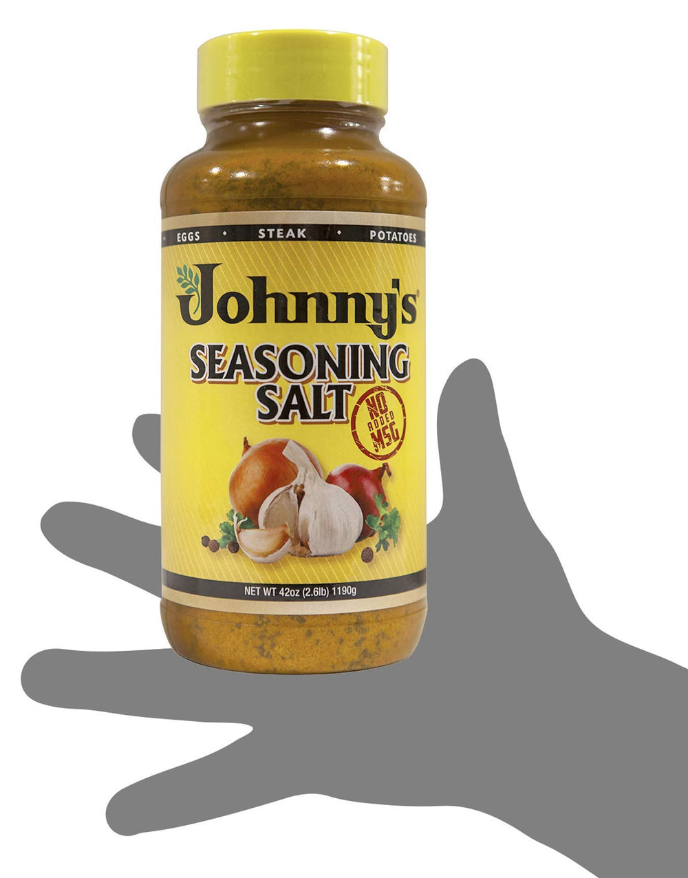 Johnny's Seasoning Salt on steak creates a flavorful crust