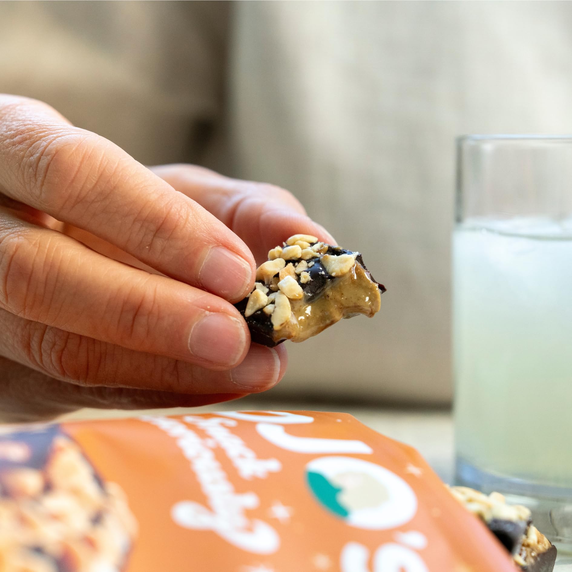 JOJO's Chocolate Bites serve as a convenient on-the-go snack portion.