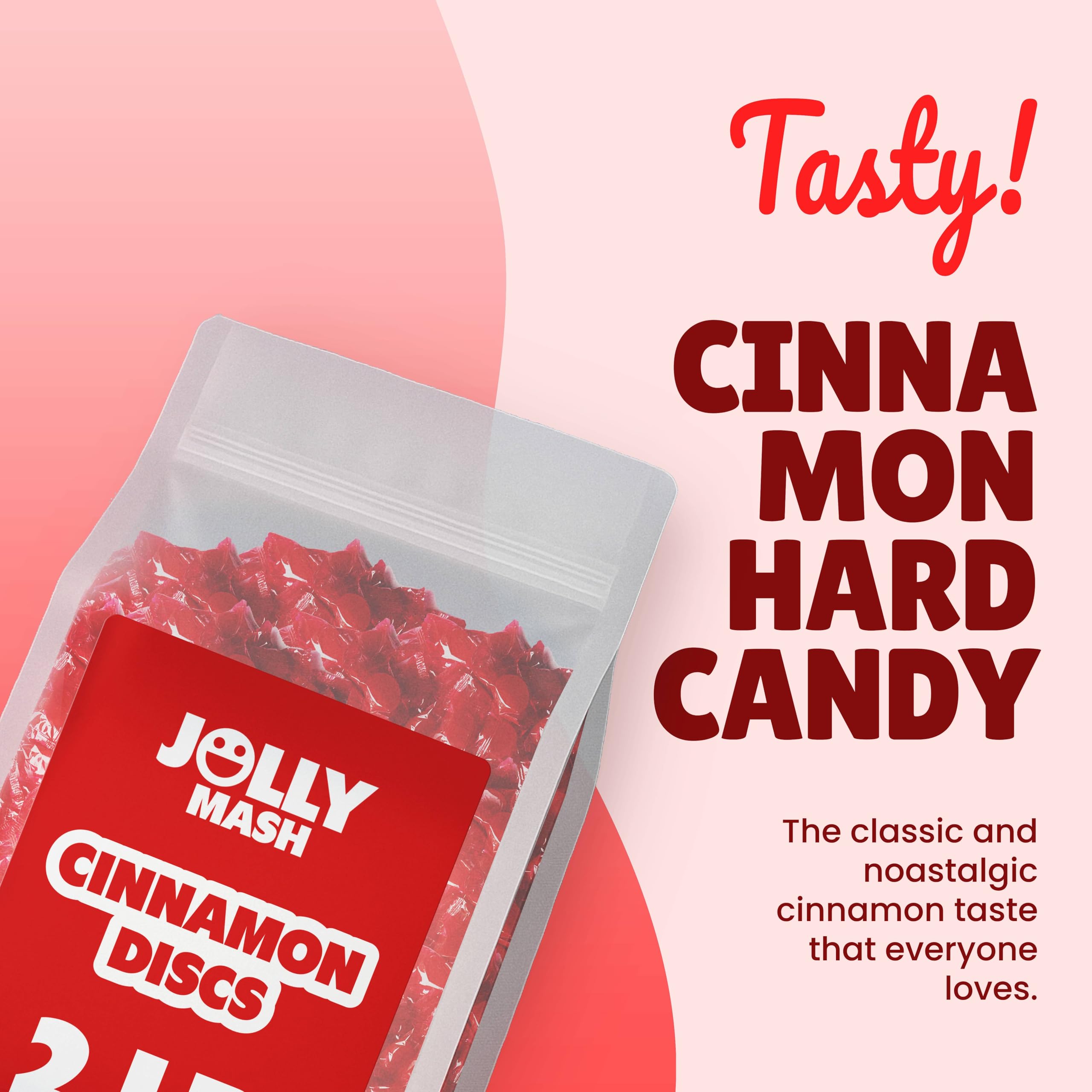 JOLLY MASH Cinnamon Discs in hand for convenient on-the-go snacking.