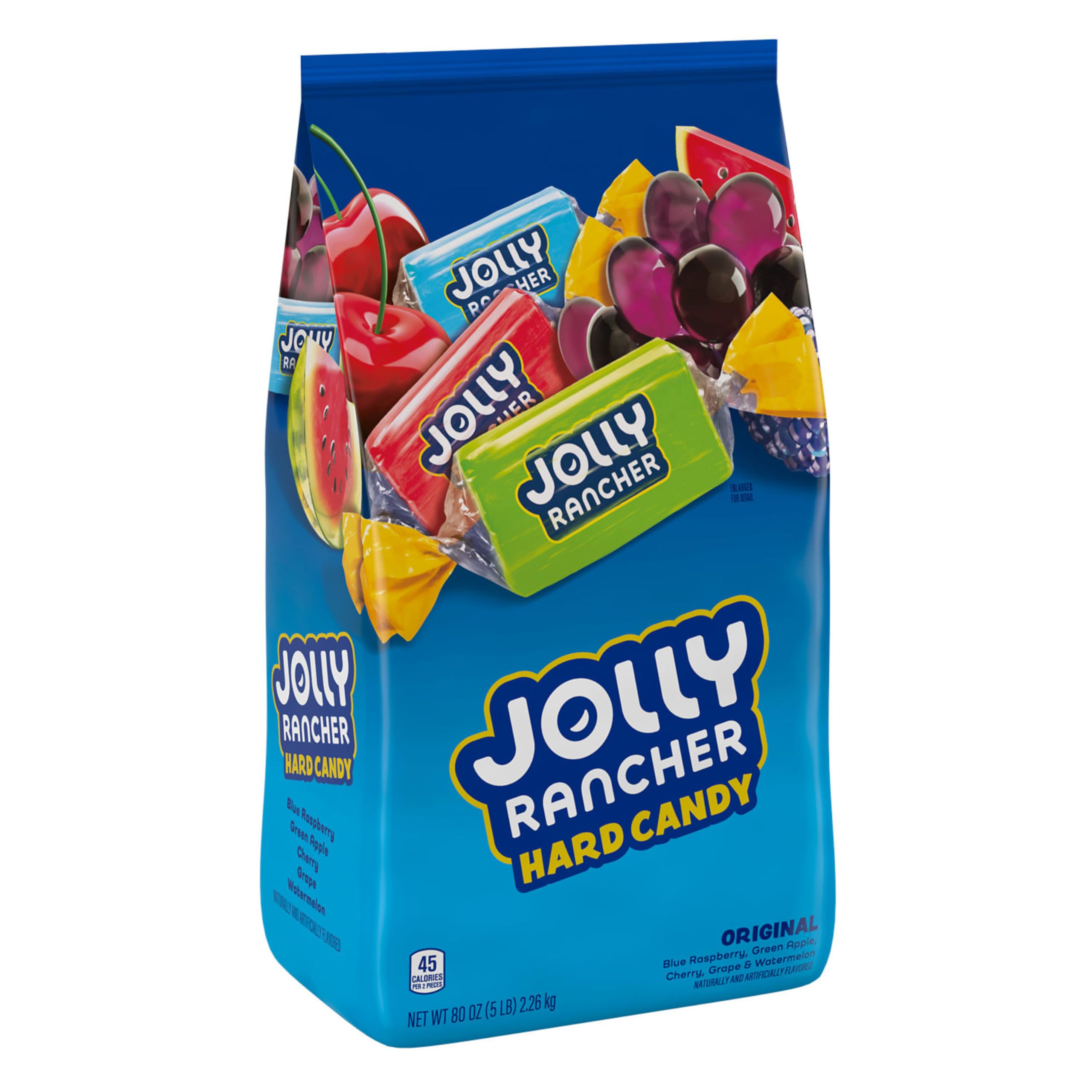 Jolly Rancher assorted fruit hard candy bulk 5lb bag for sharing at parties.