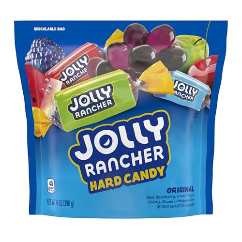 Jolly Rancher bag open with candies for easy access