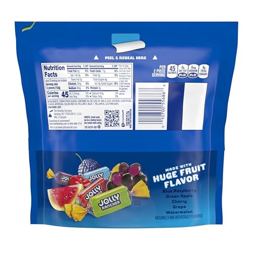 Close-up of Jolly Rancher watermelon candies with bright color