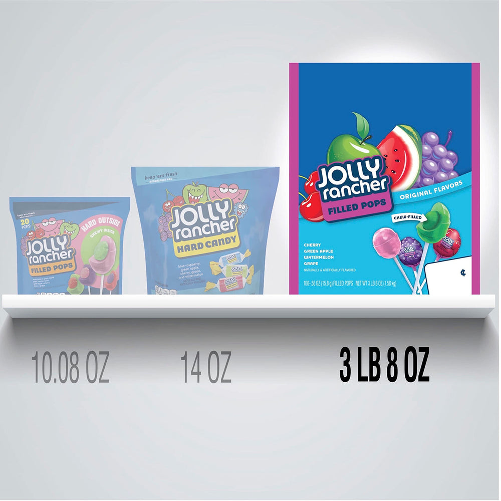 Jolly Rancher Filled Pops watermelon flavor colorful treat