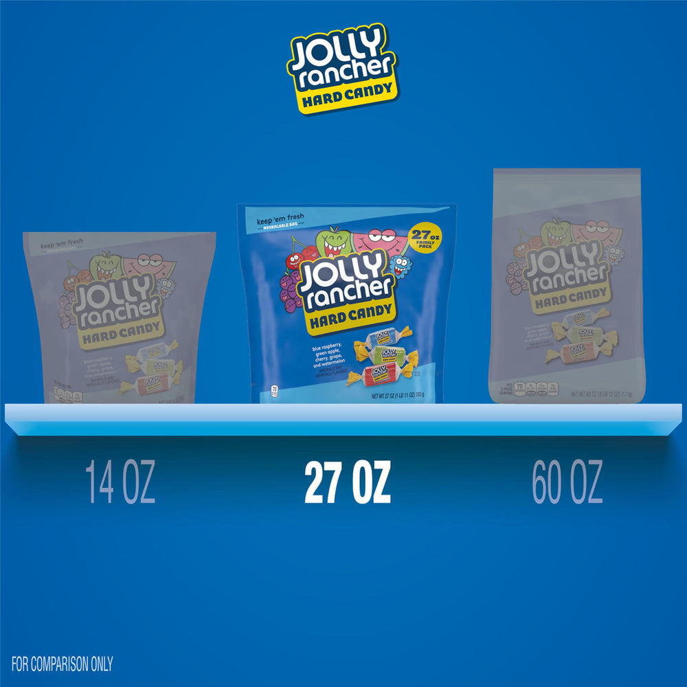 Jolly Rancher Original flavor palette shows blue raspberry to watermelon.