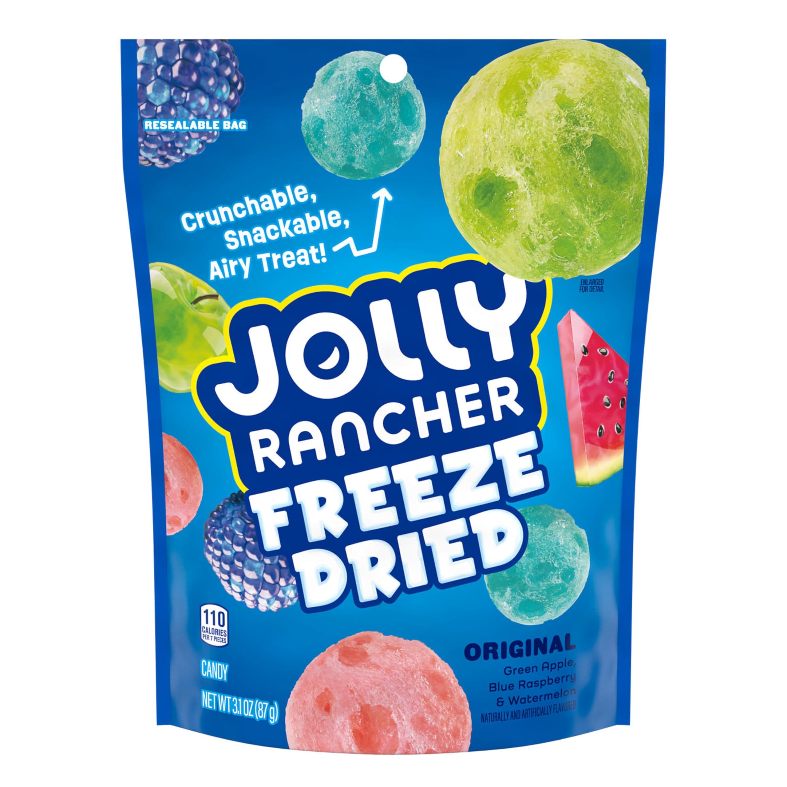 Jolly Rancher Green Apple Freeze Dried flavor in a light bite.