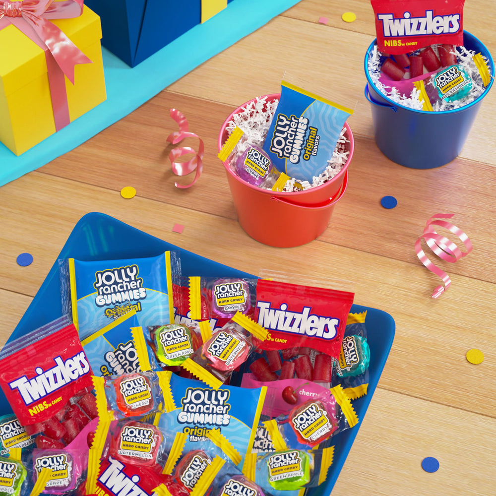 Jolly Rancher gummies original flavor display, colorful bite-sized treats.