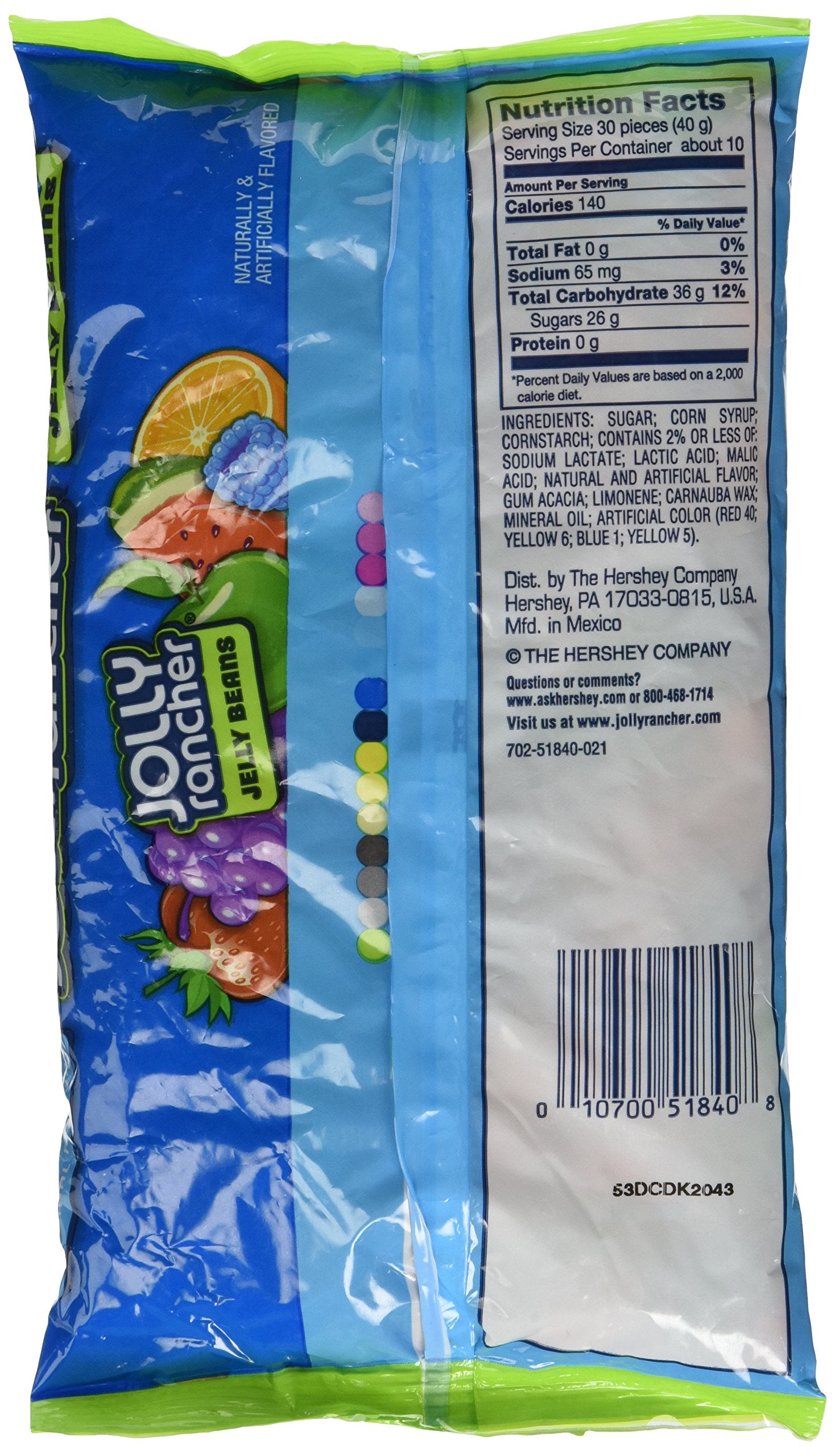 Bright colors in Jolly Rancher Jelly Beans for spring snacking.
