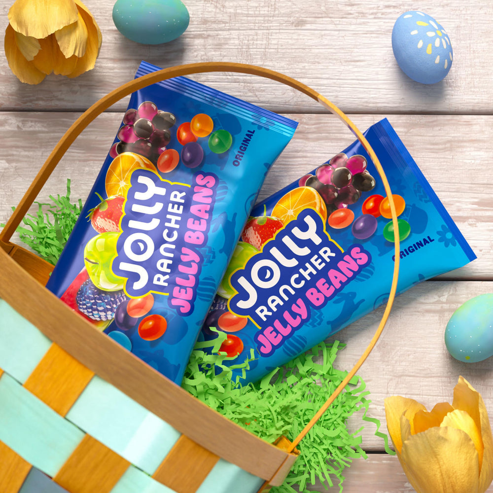 JOLLY RANCHER jelly beans in a bowl showcase vibrant flavor variety.