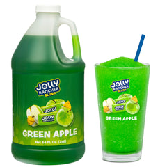 Jolly Rancher Slush Green Apple bottle pouring shows easy, mess-free dispensing for busy venues.