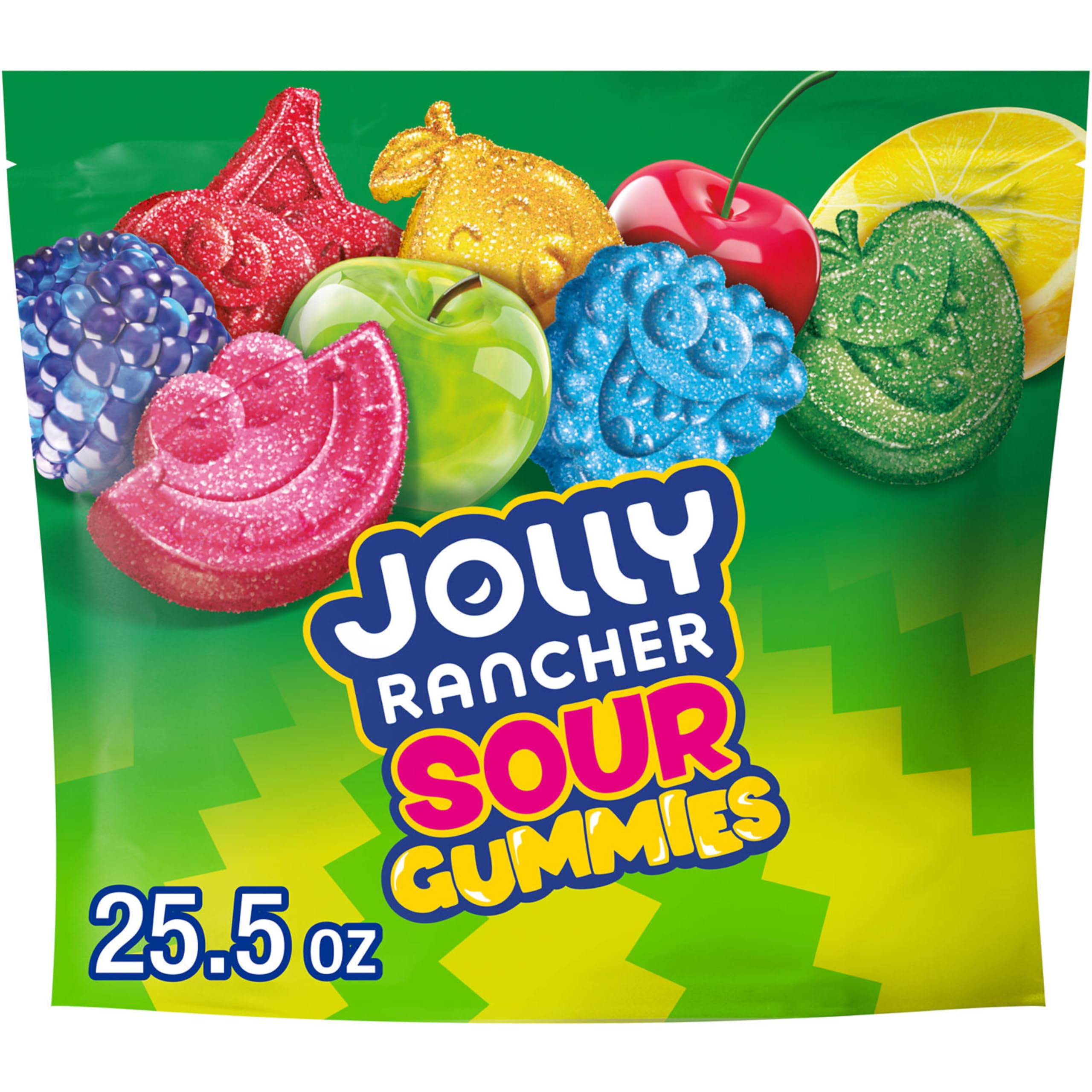 Jolly Rancher Sour Gummies blue raspberry pieces for tangy snacking