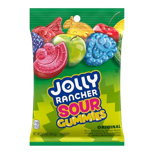 JOLLY RANCHER Sour Gummies green apple close-up perfect for sharing at gatherings