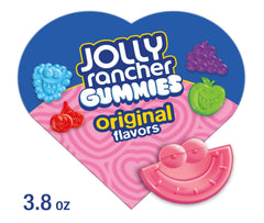 Jolly Rancher gummies with cherry, strawberry, and watermelon flavors.