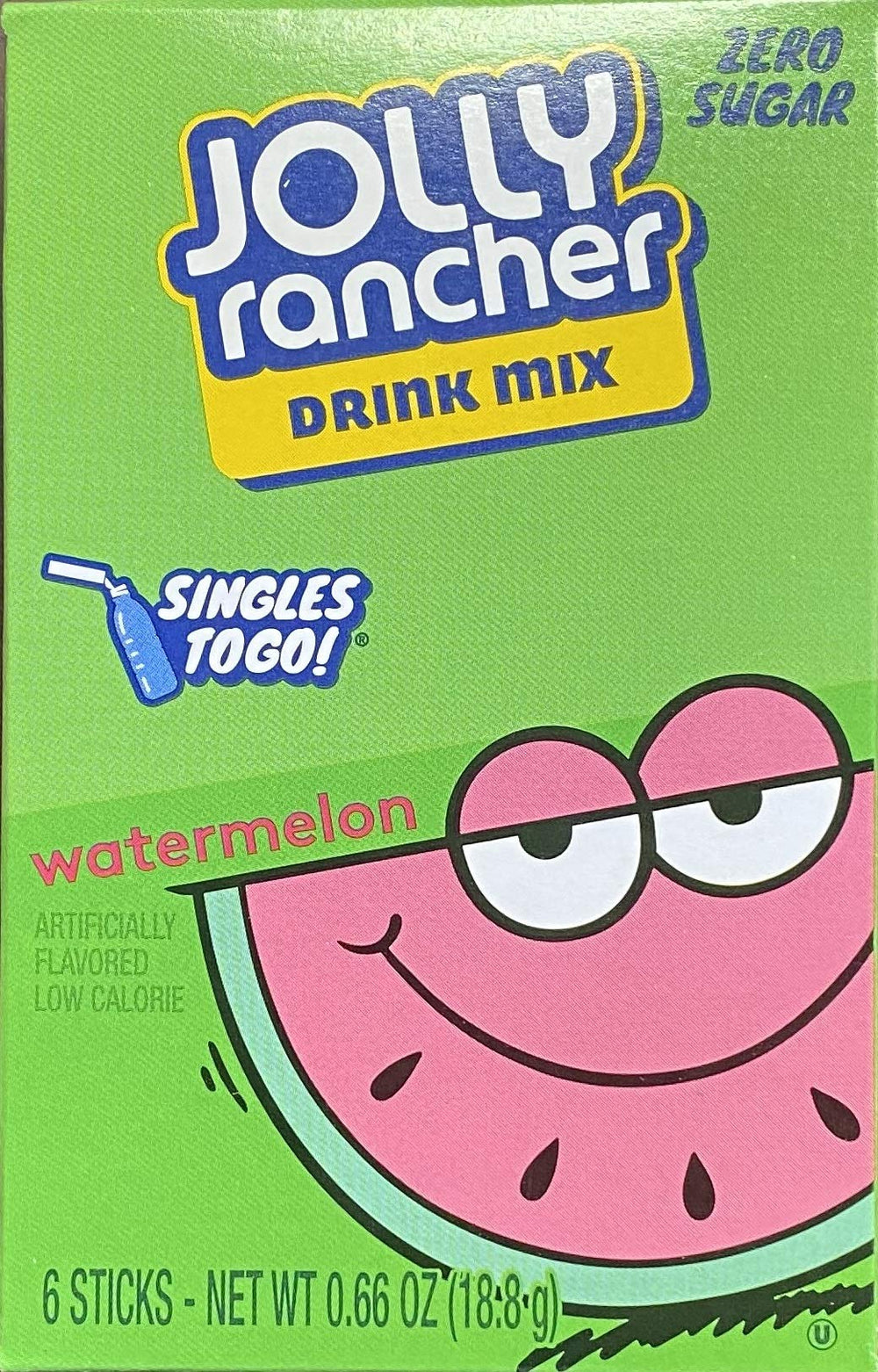 Jolly Rancher flavor packets dissolving into a water bottle for easy hydration