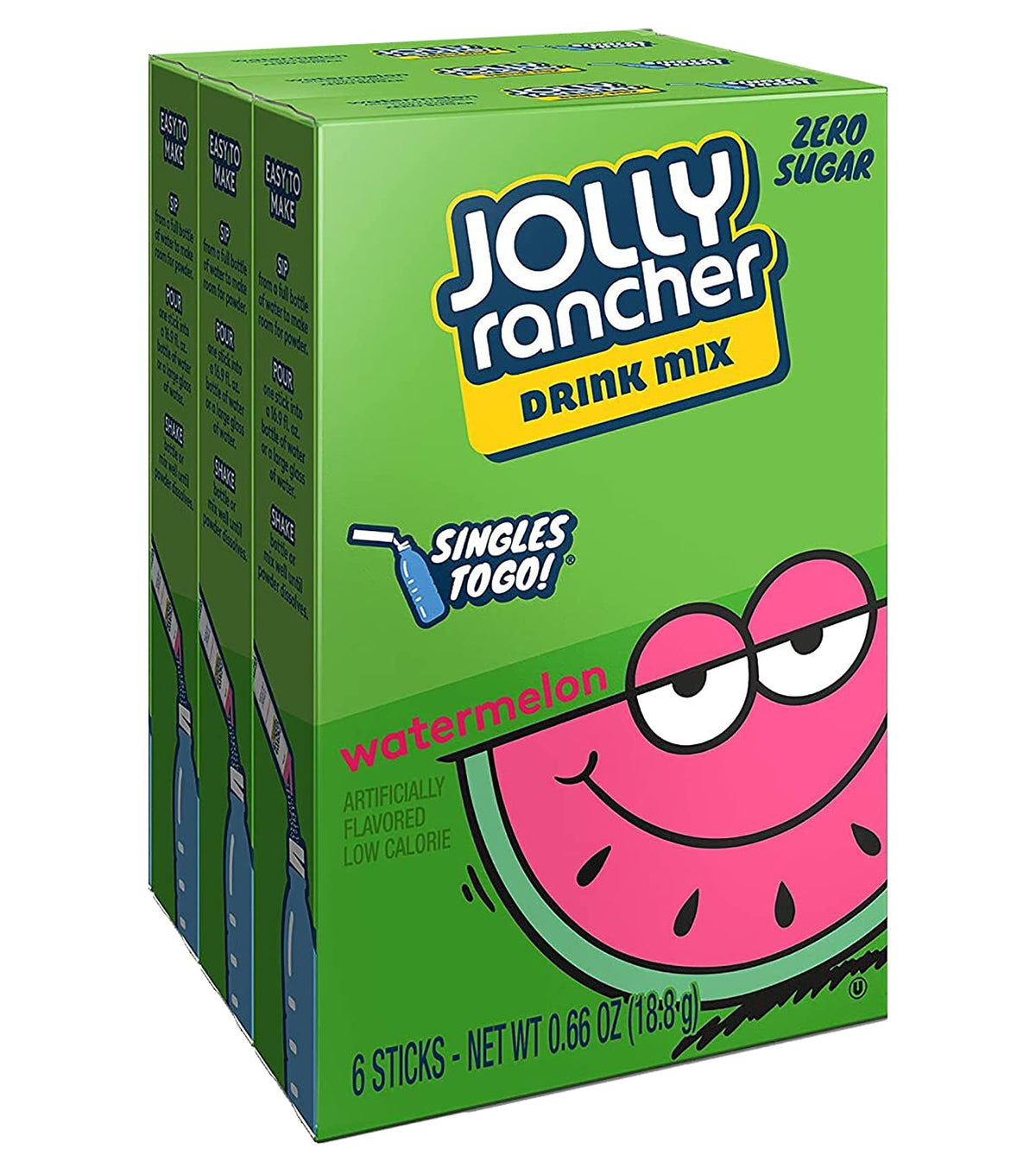 Jolly Rancher Watermelon Singles to Go packets for on-the-go hydration and bold flavor