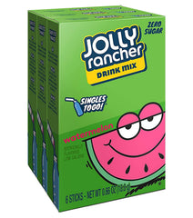 Jolly Rancher Watermelon Singles to Go packets for on-the-go hydration and bold flavor