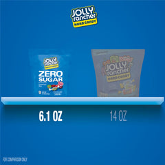 JOLLY RANCHER Zero Sugar apple candy closeup with a crisp bite appearance.
