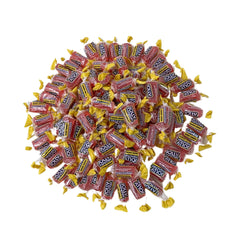 Close-up of watermelon flavored candies showing texture and color