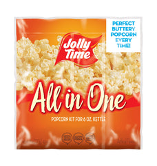Jolly Time All-In-One Popcorn Kit kernels compartment for consistent batches.