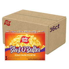 Jolly Time Blast O Butter popcorn bags ready for sharing at home movie night.
