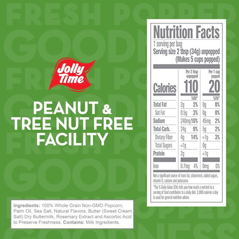 Jolly Time Healthy Pop butter flavor popcorn with hot, fresh taste