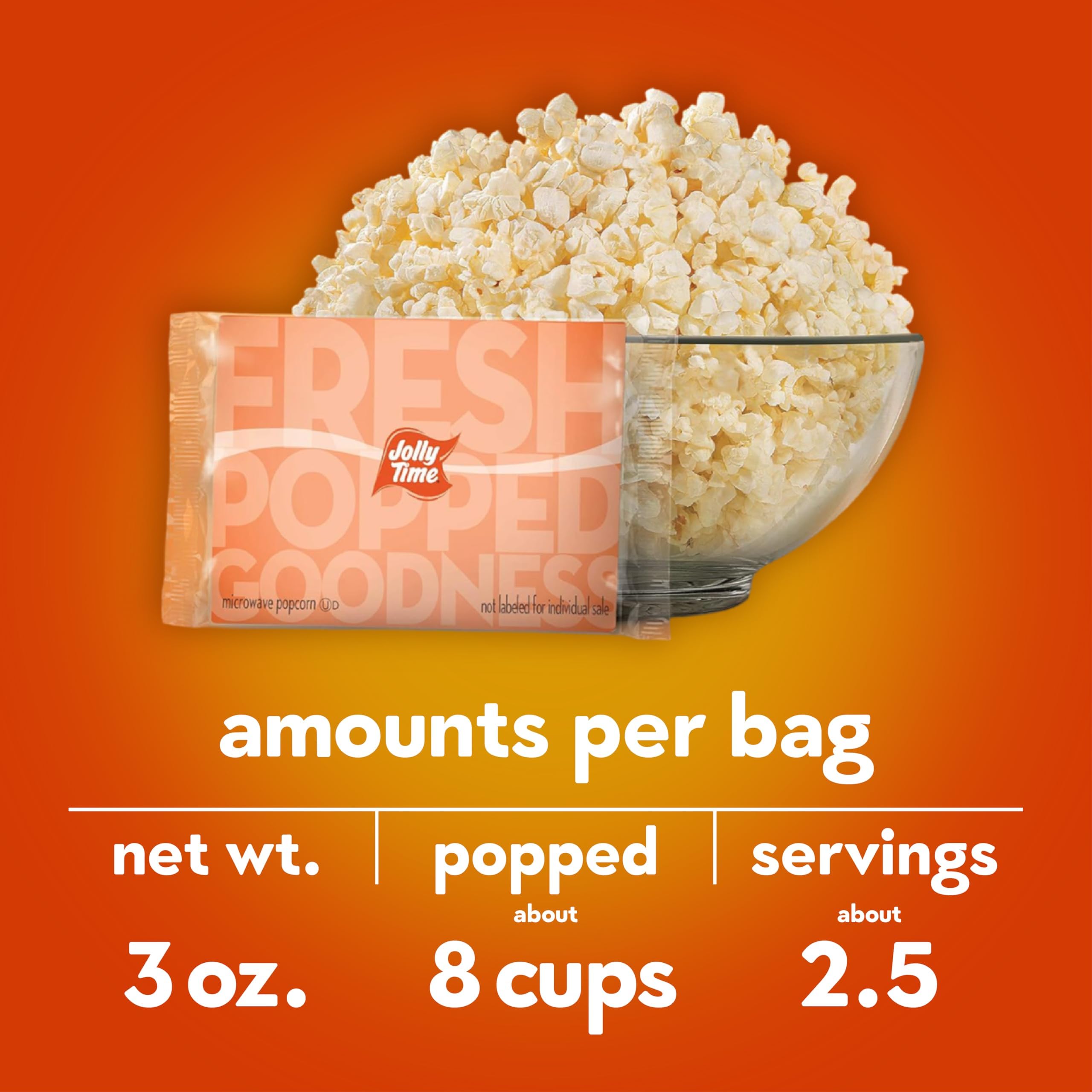 Whole grain kosher-certified kettle corn by Jolly Time