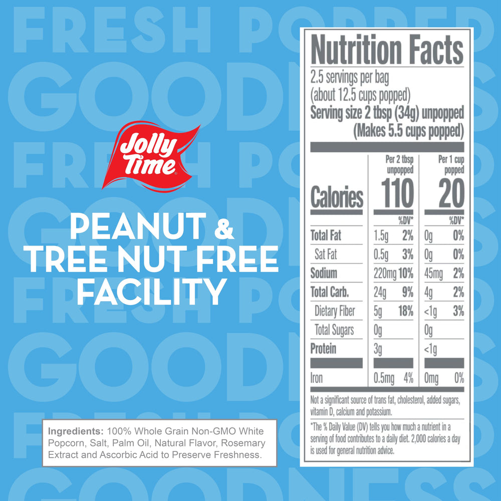Jolly Time Healthy Pop microwave bag in use for quick, tasty snacking.