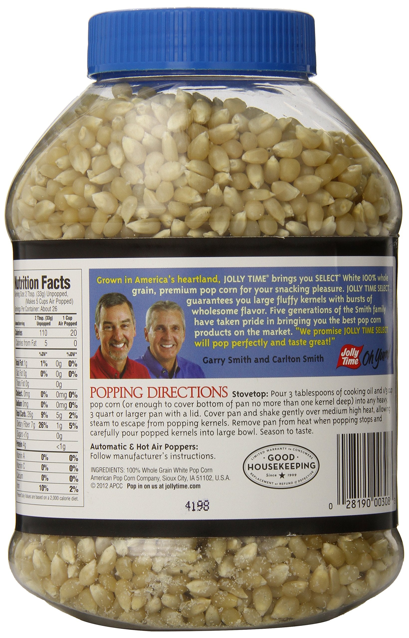 Unpopped Jolly Time kernels ready for air popping.