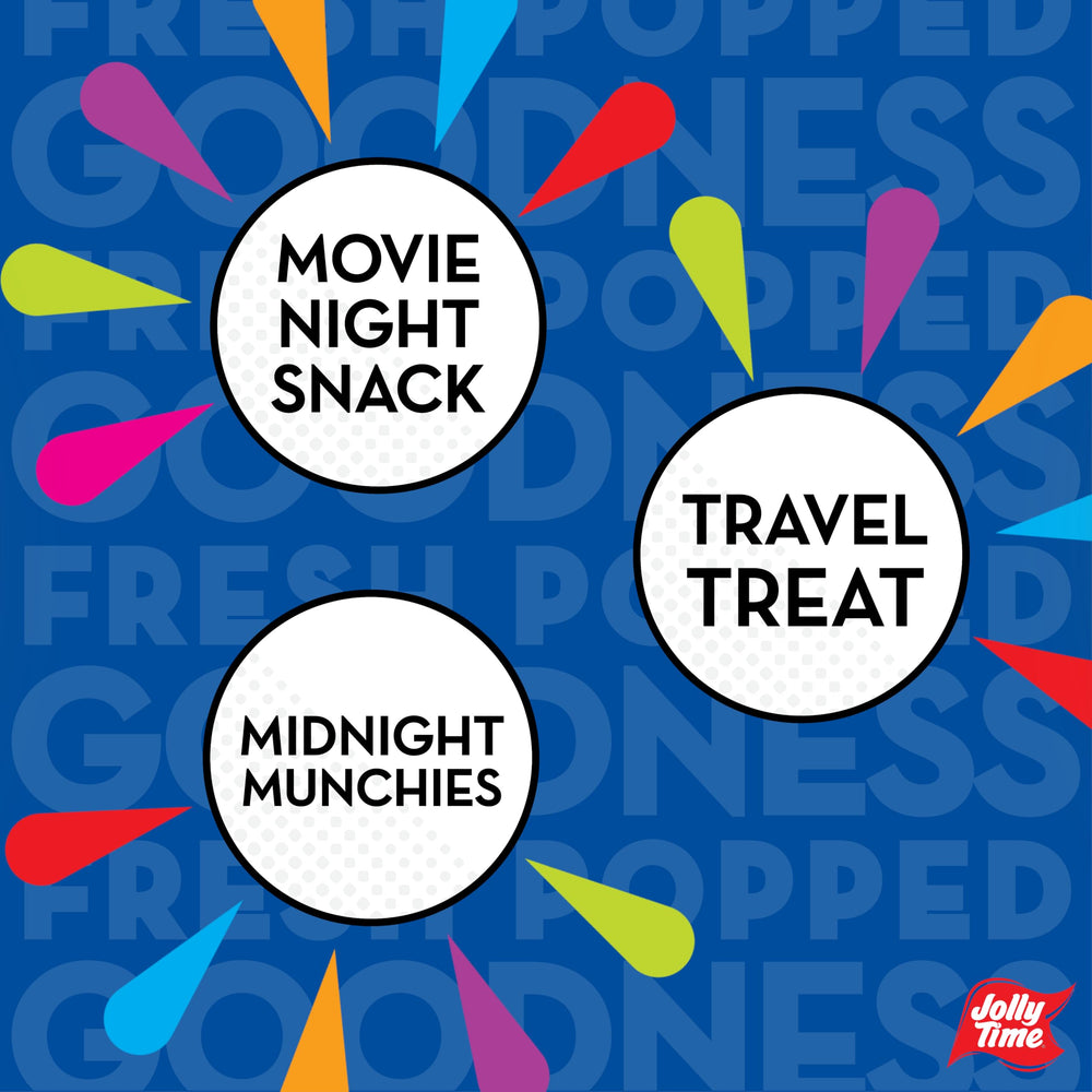 Jolly Time The Big Cheez non-GMO gluten-free label signals a mindful snack choice.